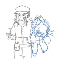 zuka and his fish (study)